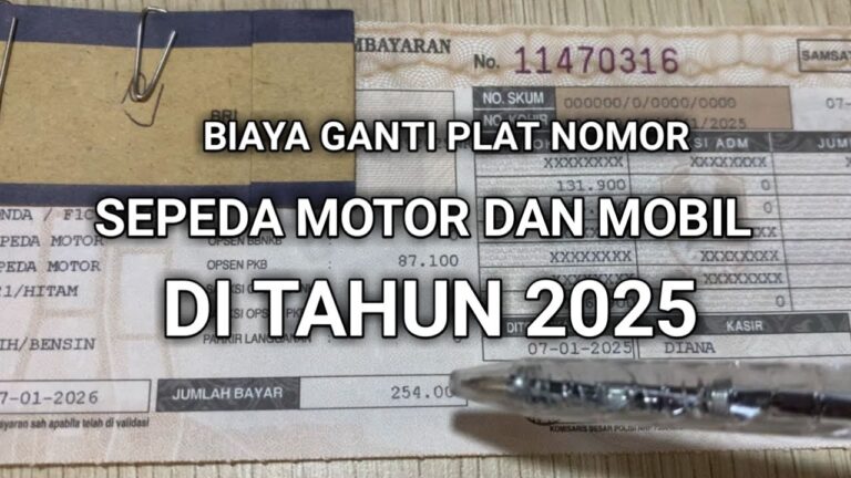 Biaya Pajak Motor 5 Tahunan dan Penggantian Pelat Terbaru 2025
